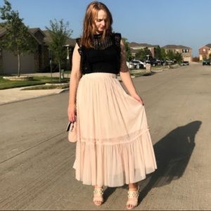 Forever 21 Contemporary Pink Tulle Skirt